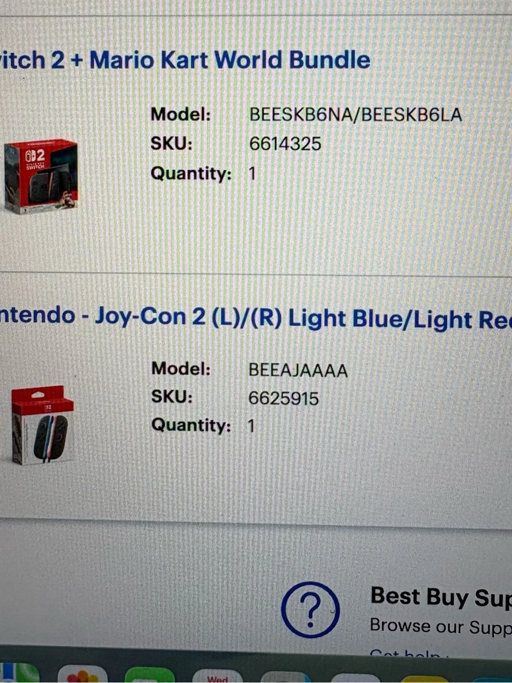 Nintendo Switch Joy-Con Pair (Left/Right) - Light Blue & Light Red
